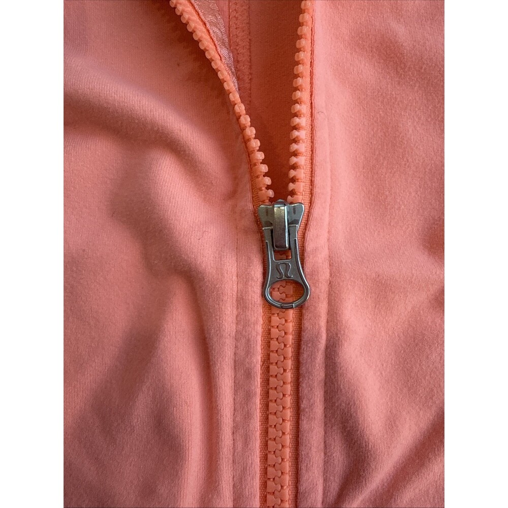 LULULEMON sz 12 DEFINE Jacket SUNNY CORAL Tangerine Peach Athletic Stretch *Luon - Picture 6 of 9